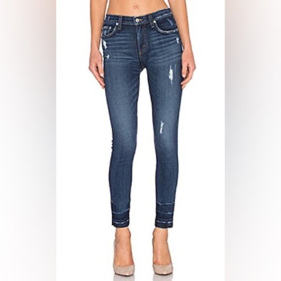 REVOLVE Tularosa Nora High Rise Raw Hem Distressed Jeans in Delhi - Picture 15 of 15